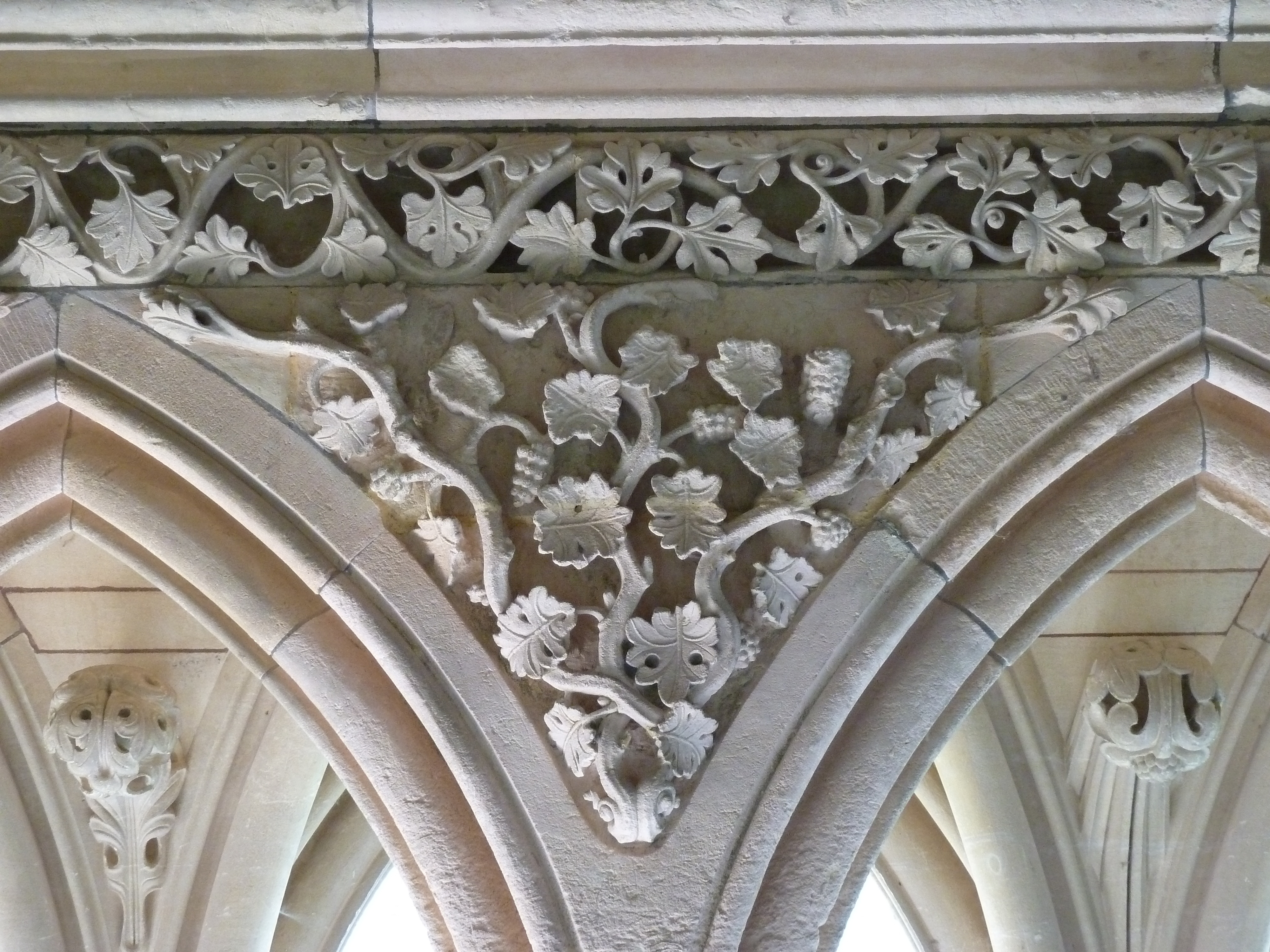 Picture France Mont St Michel Mont St Michel Abbey Cloister 2010-04 5 - History Mont St Michel Abbey Cloister