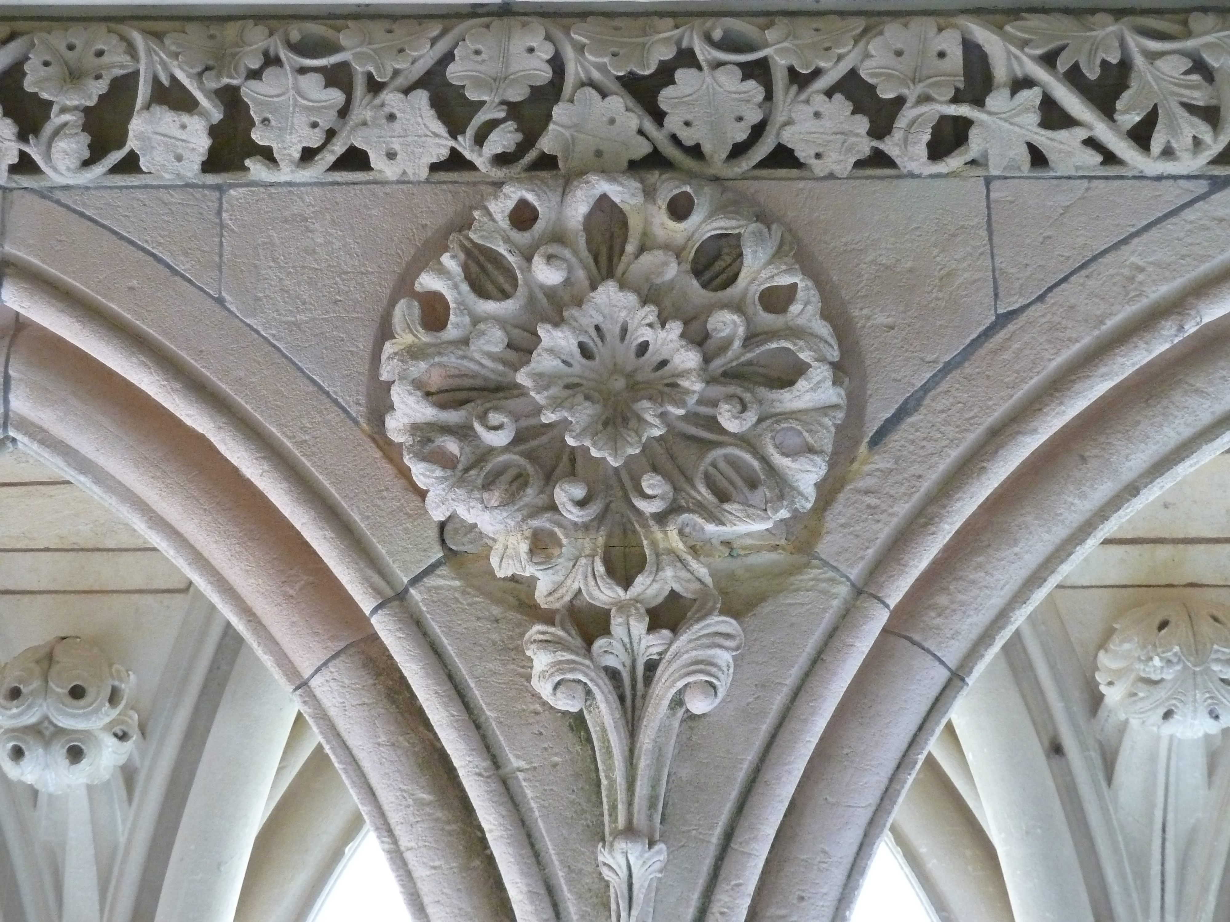 Picture France Mont St Michel Mont St Michel Abbey Cloister 2010-04 13 - History Mont St Michel Abbey Cloister