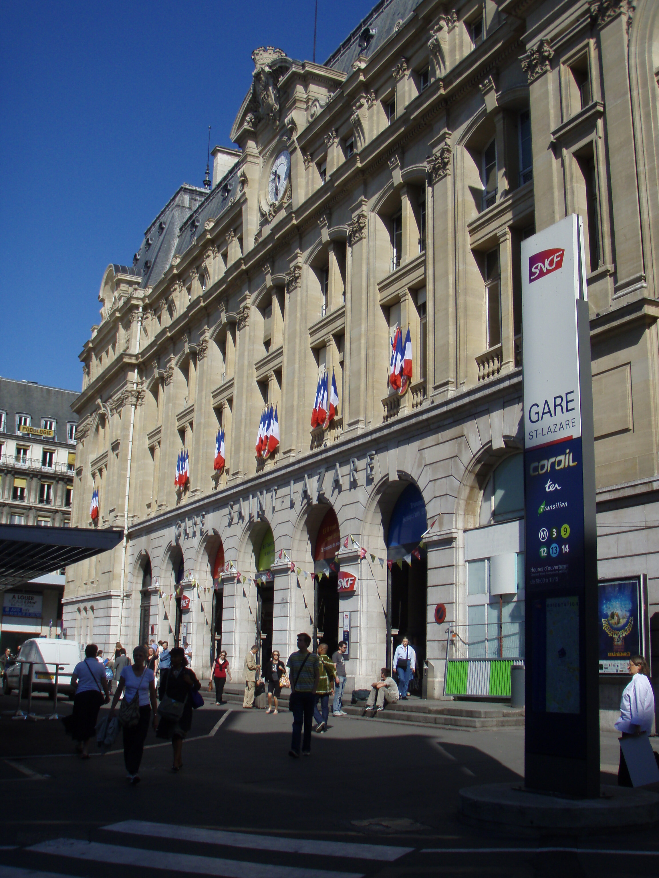 Picture France Paris Gare St Lazarre 2007-07 3 - Tour Gare St Lazarre