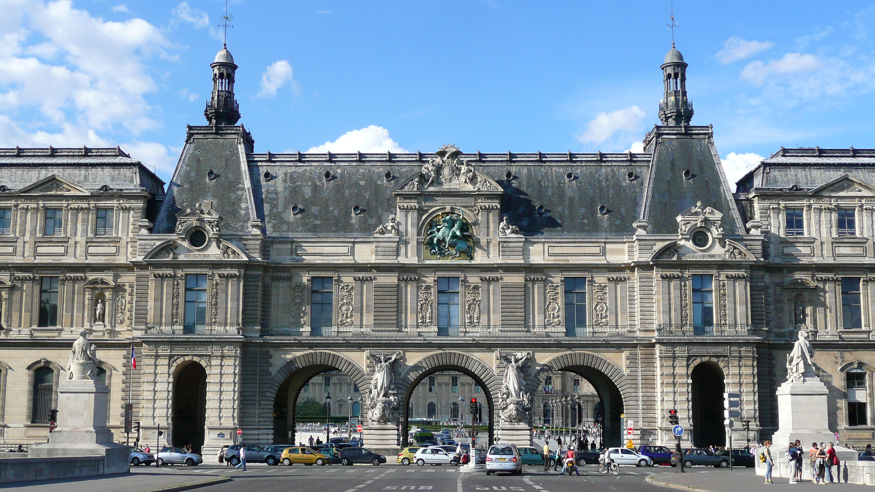 Picture France Paris Louvre Riverside facade of Louvre 2007-07 62 - Recreation Riverside facade of Louvre