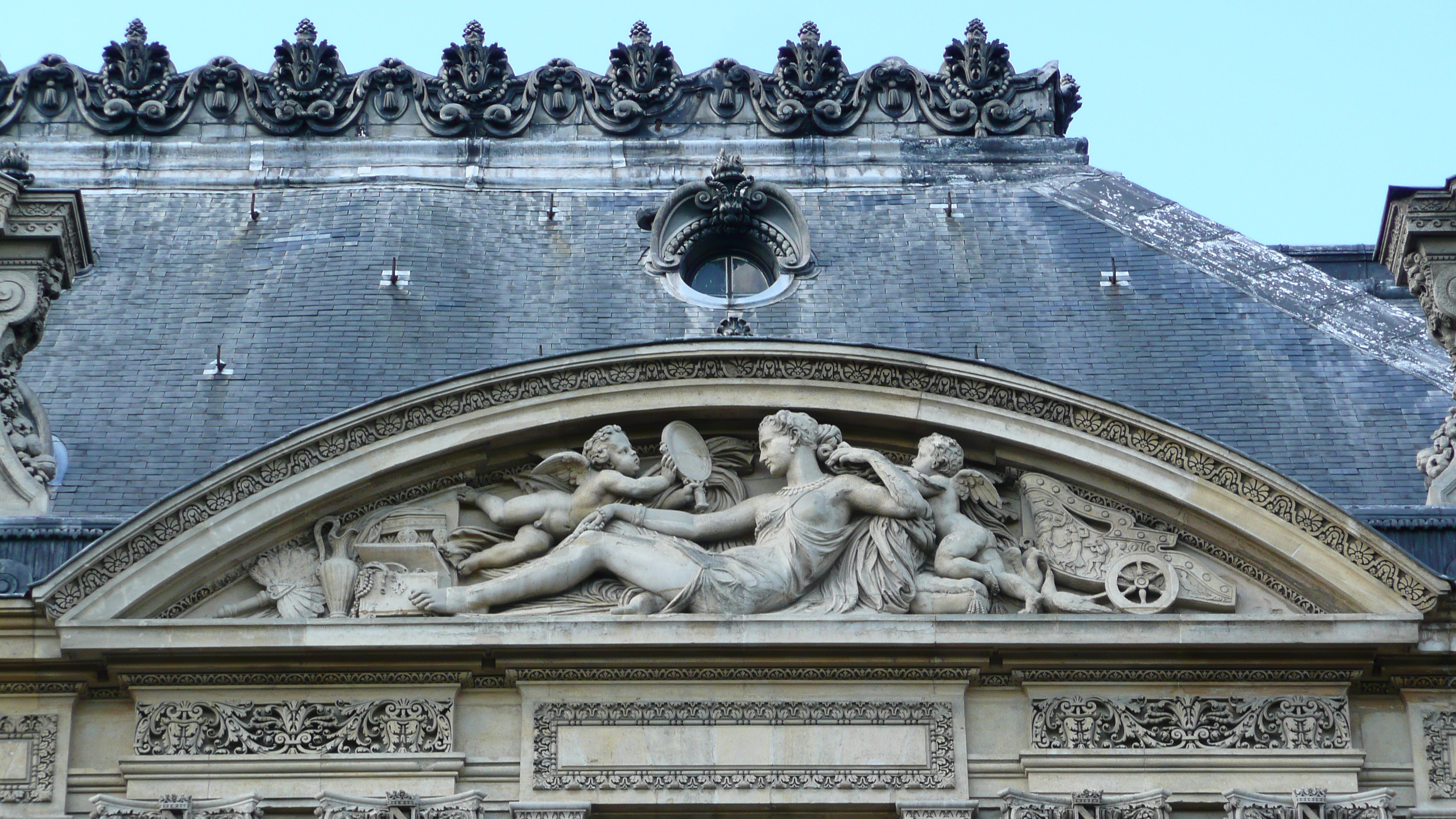 Picture France Paris Louvre Riverside facade of Louvre 2007-07 44 - Center Riverside facade of Louvre