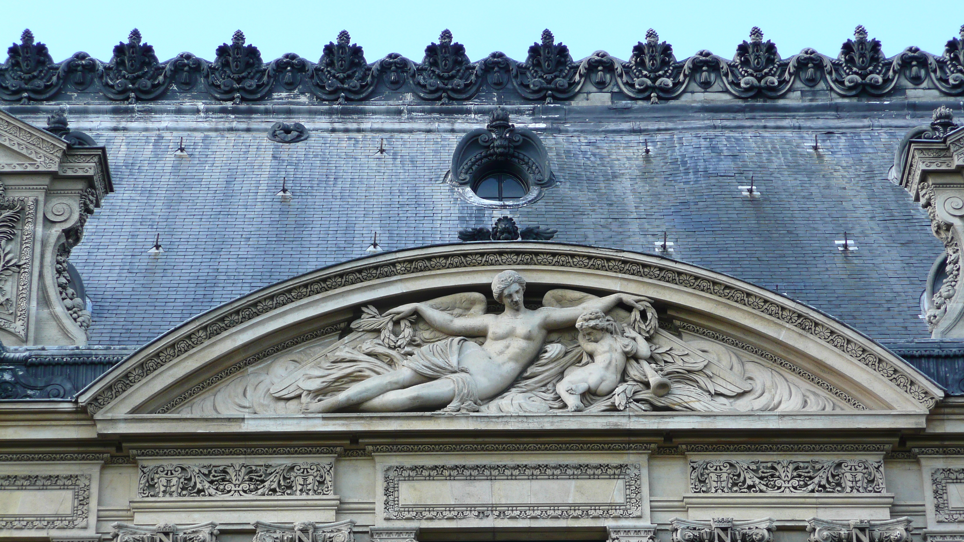 Picture France Paris Louvre Riverside facade of Louvre 2007-07 23 - Recreation Riverside facade of Louvre