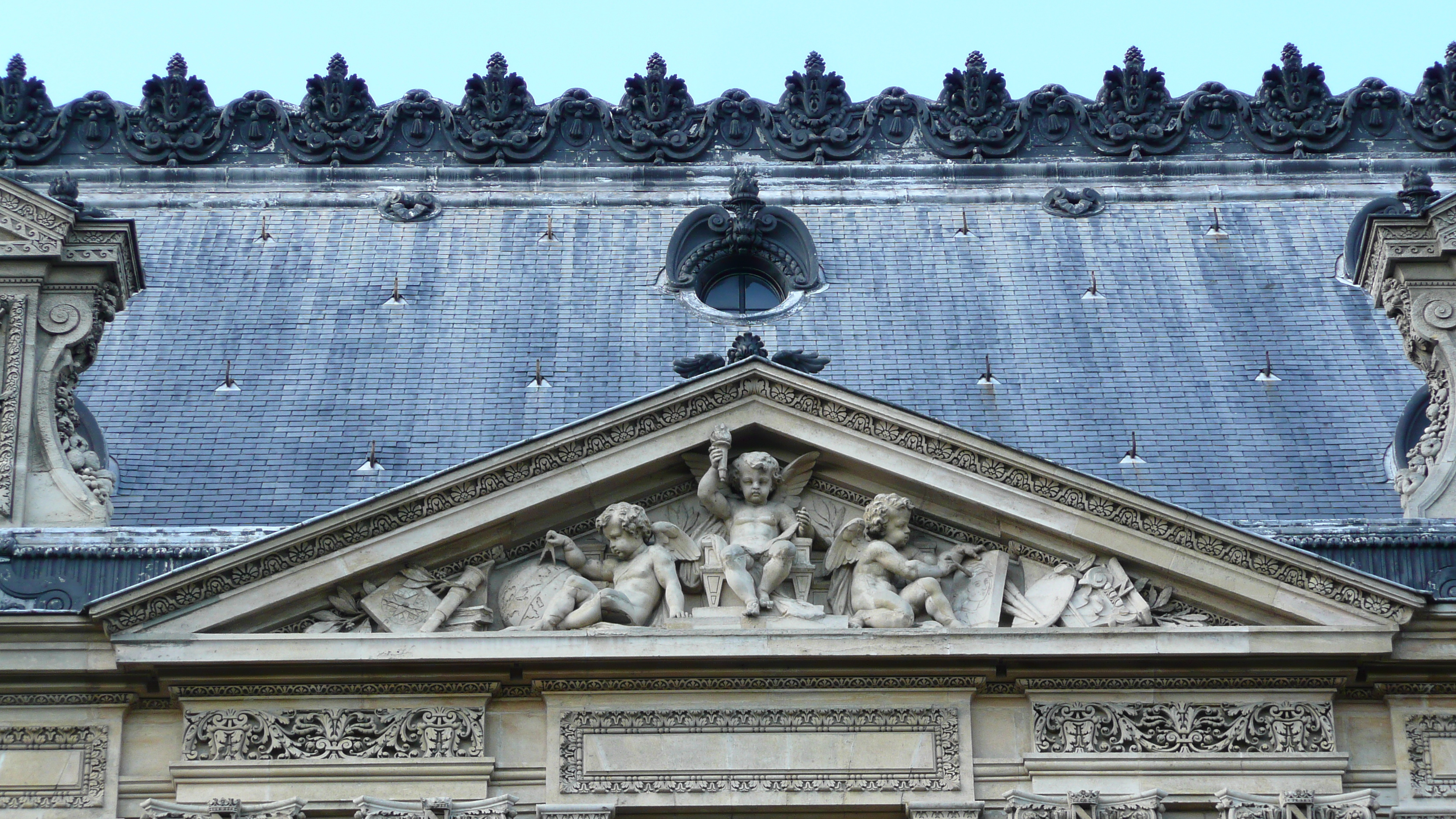 Picture France Paris Louvre Riverside facade of Louvre 2007-07 28 - History Riverside facade of Louvre