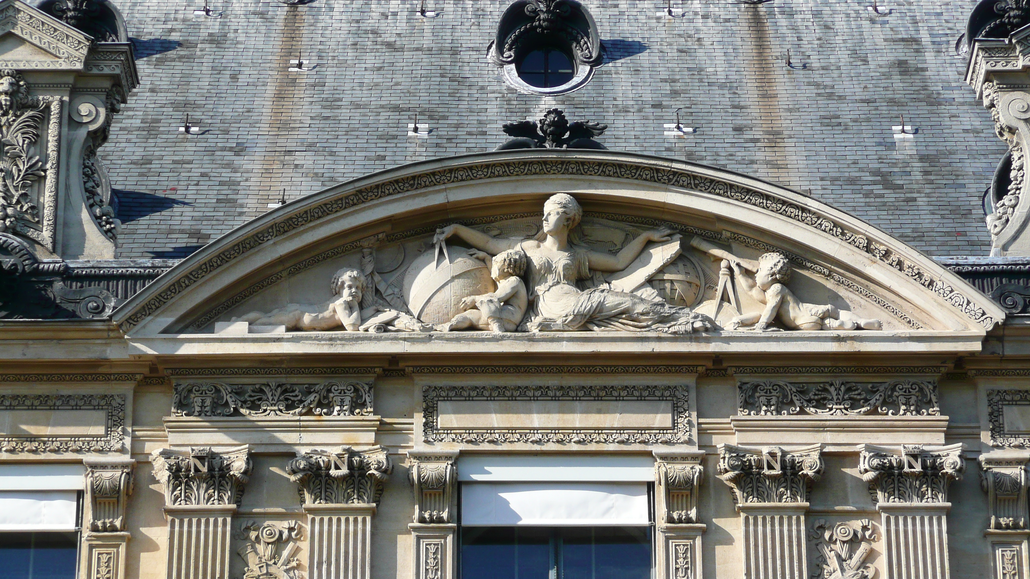 Picture France Paris Louvre Riverside facade of Louvre 2007-07 53 - Center Riverside facade of Louvre