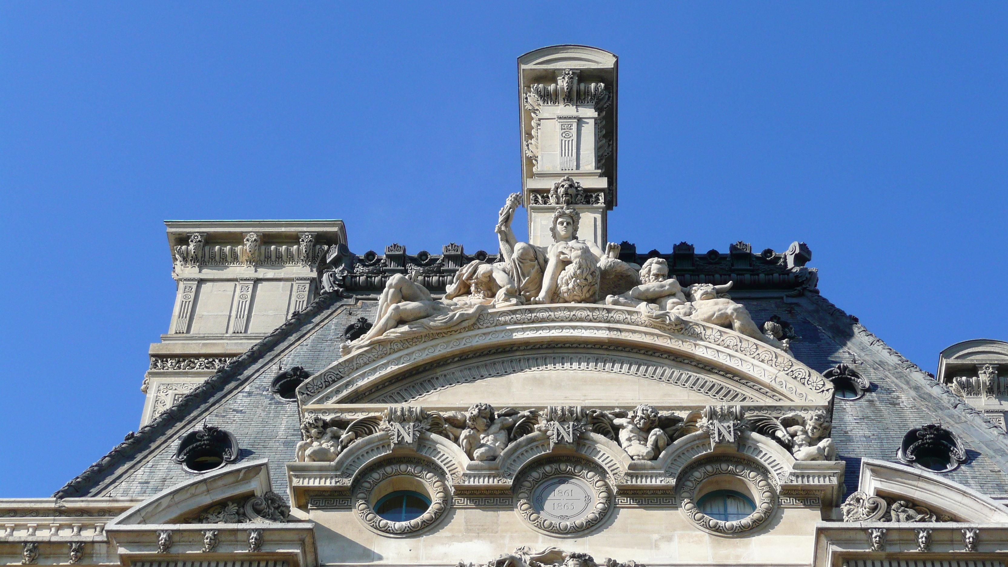 Picture France Paris Louvre Riverside facade of Louvre 2007-07 6 - Journey Riverside facade of Louvre