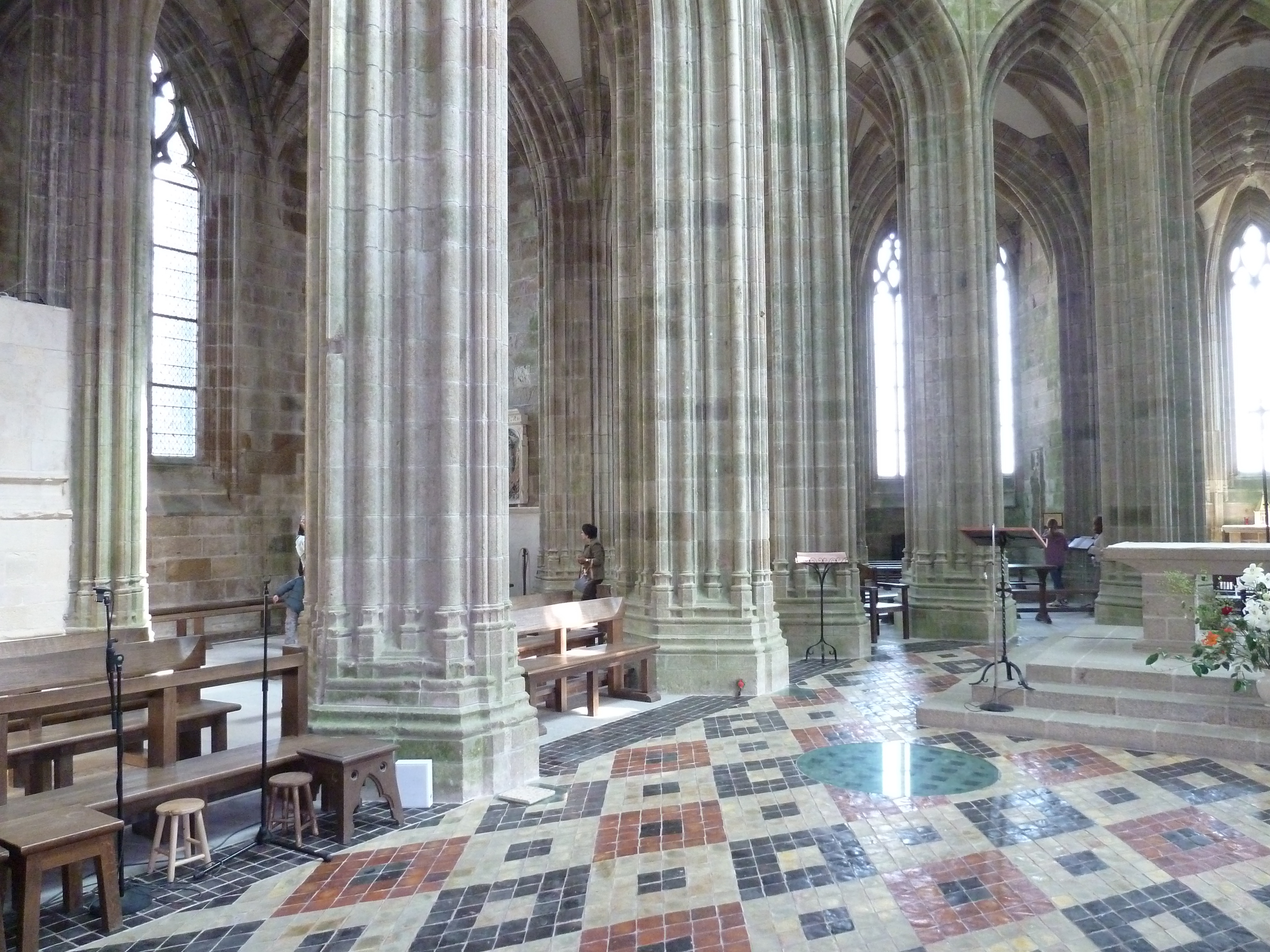 Picture France Mont St Michel Mont St Michel Abbey 2010-04 149 - Center Mont St Michel Abbey