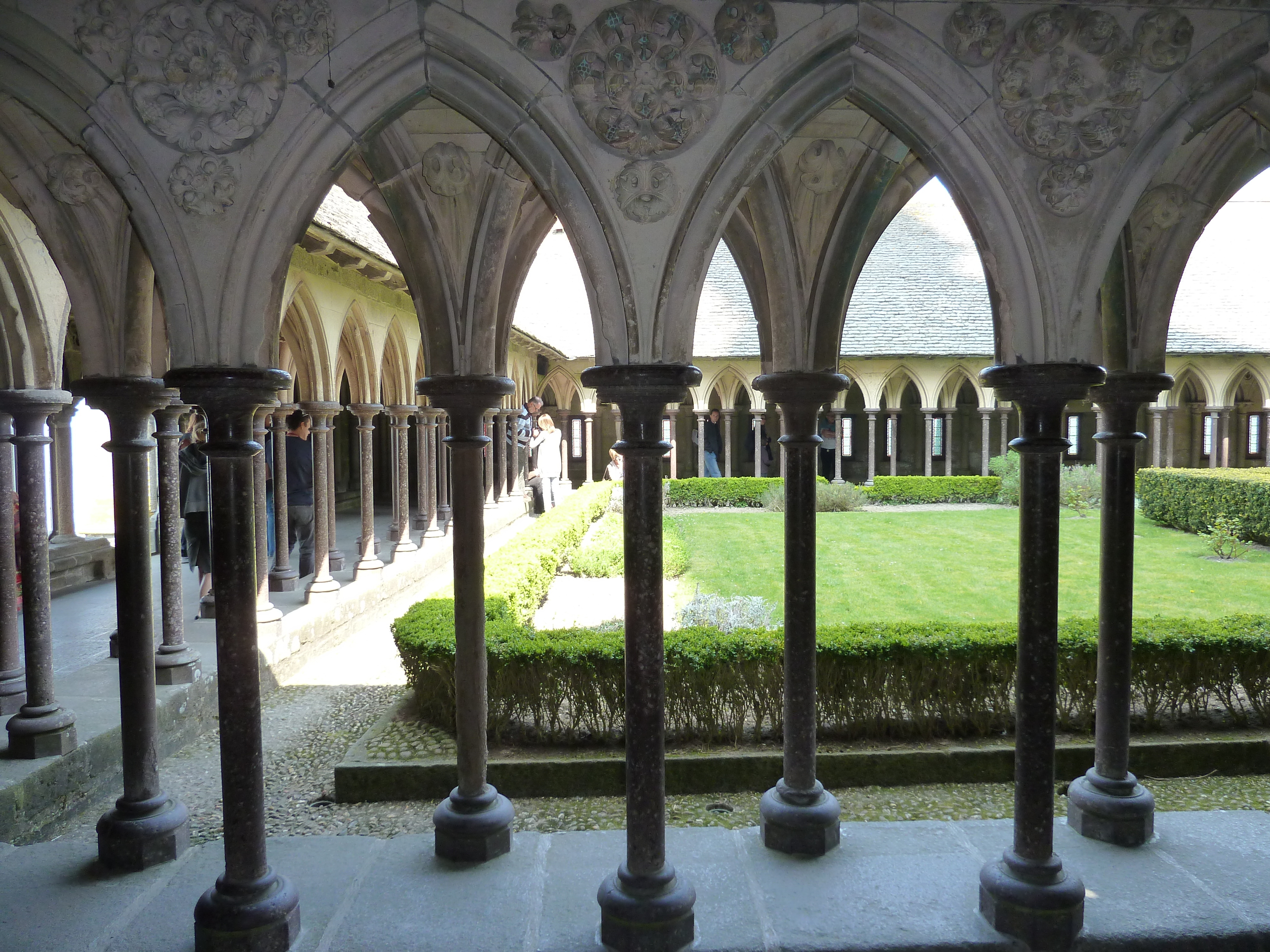 Picture France Mont St Michel Mont St Michel Abbey Cloister 2010-04 16 - Journey Mont St Michel Abbey Cloister