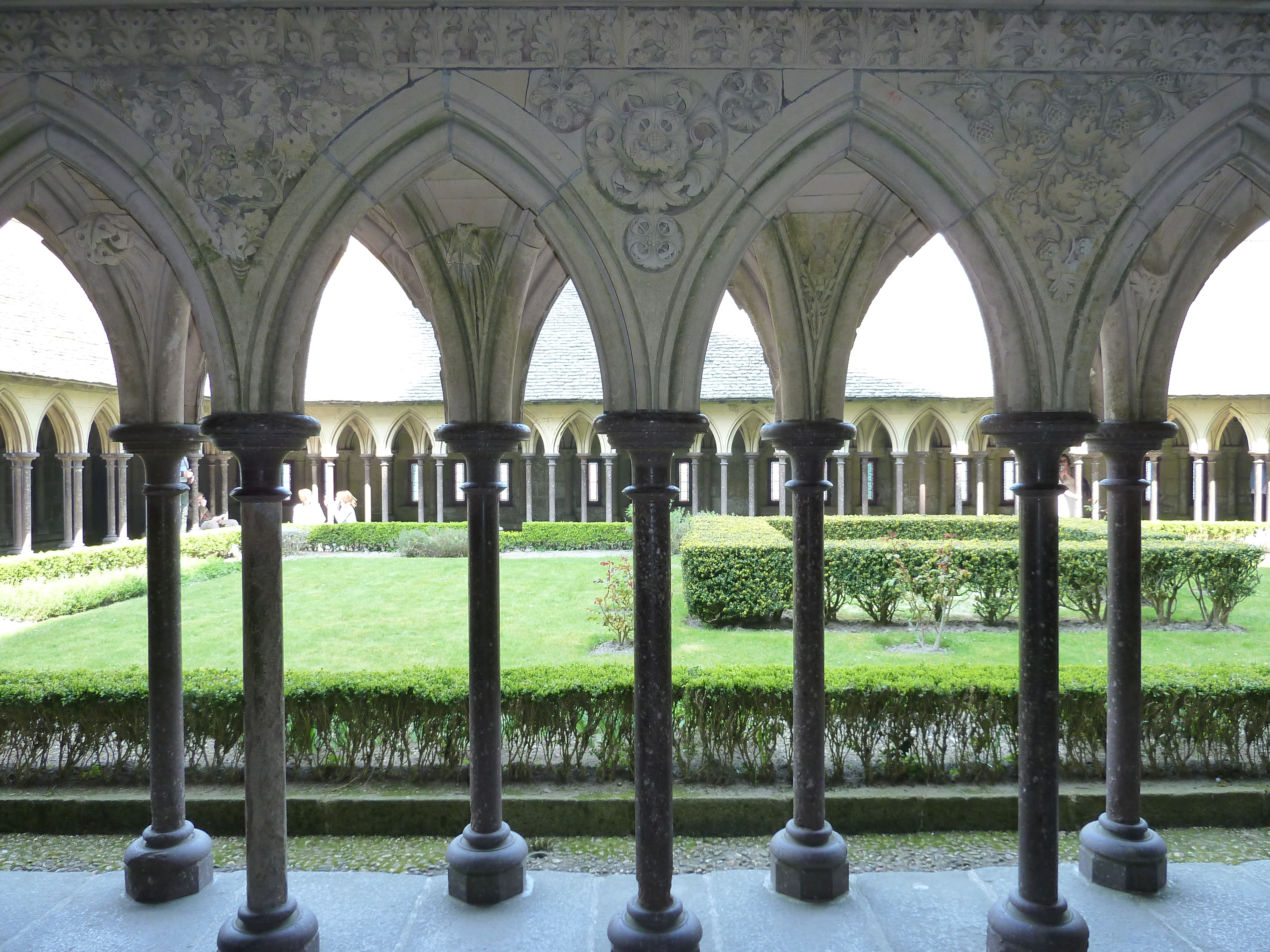 Picture France Mont St Michel Mont St Michel Abbey Cloister 2010-04 6 - Recreation Mont St Michel Abbey Cloister