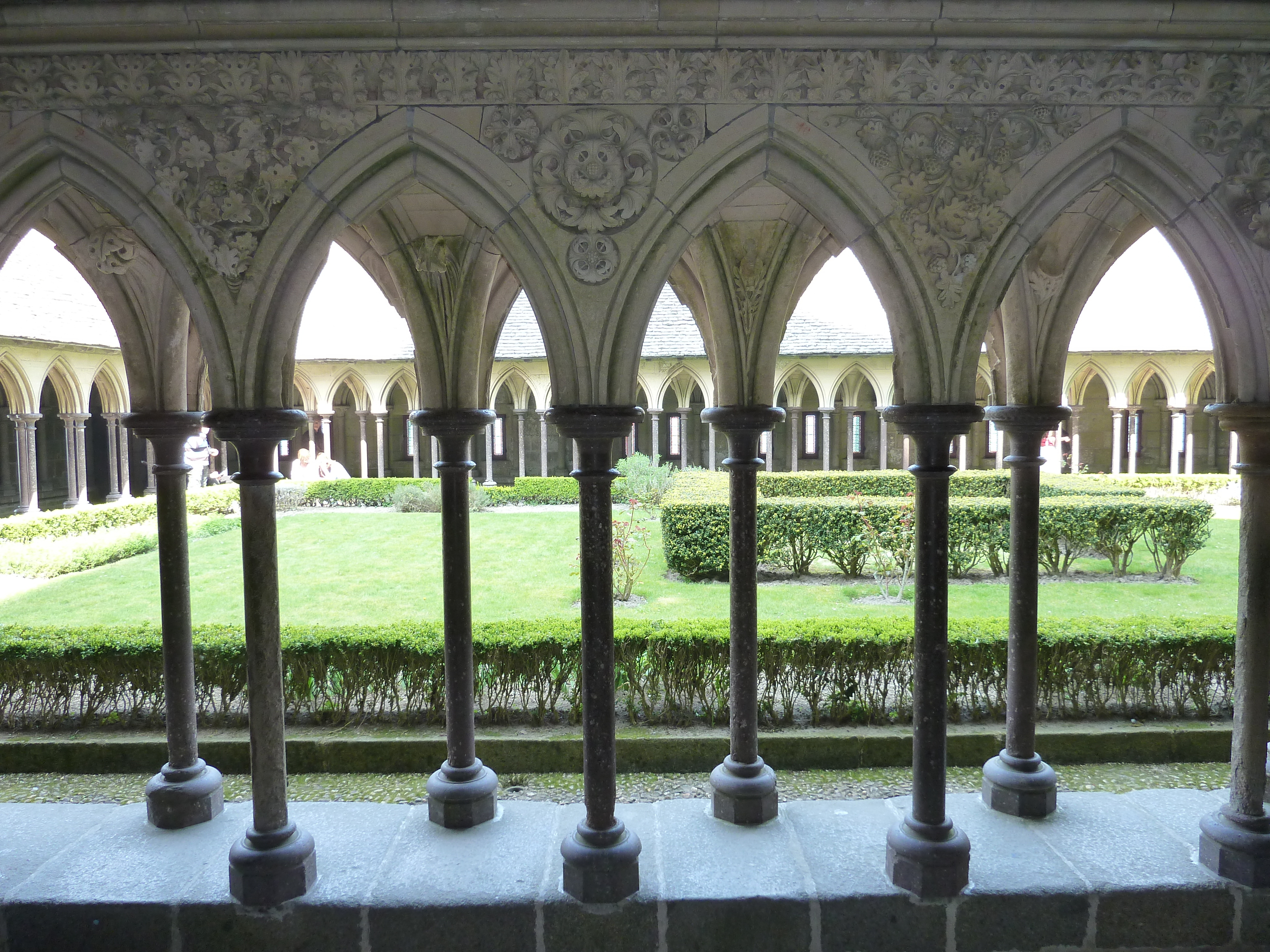 Picture France Mont St Michel Mont St Michel Abbey Cloister 2010-04 80 - History Mont St Michel Abbey Cloister