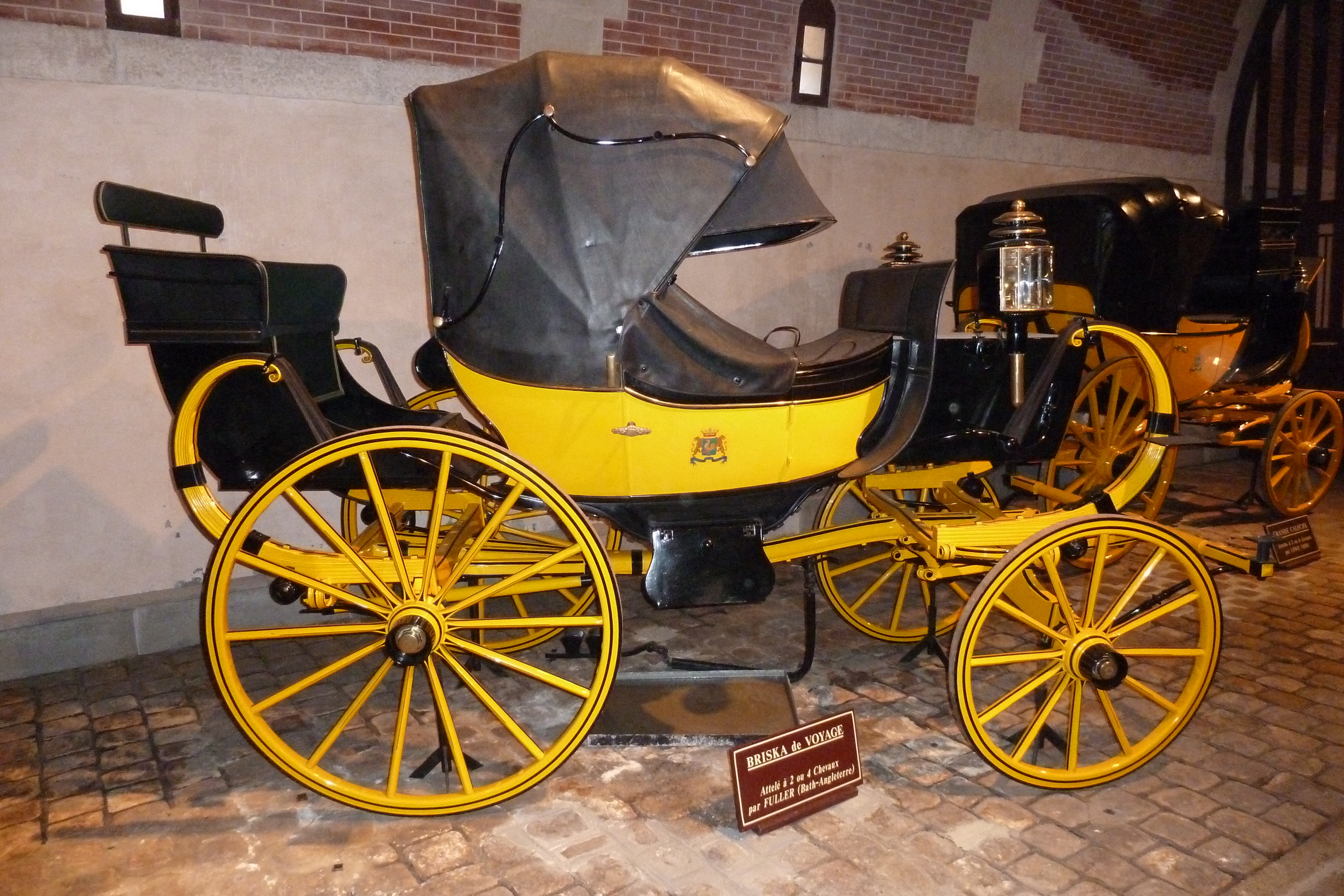 Picture France Vaux Le Vicomte Castle Horse driven carriages museum 2010-09 21 - Recreation Horse driven carriages museum