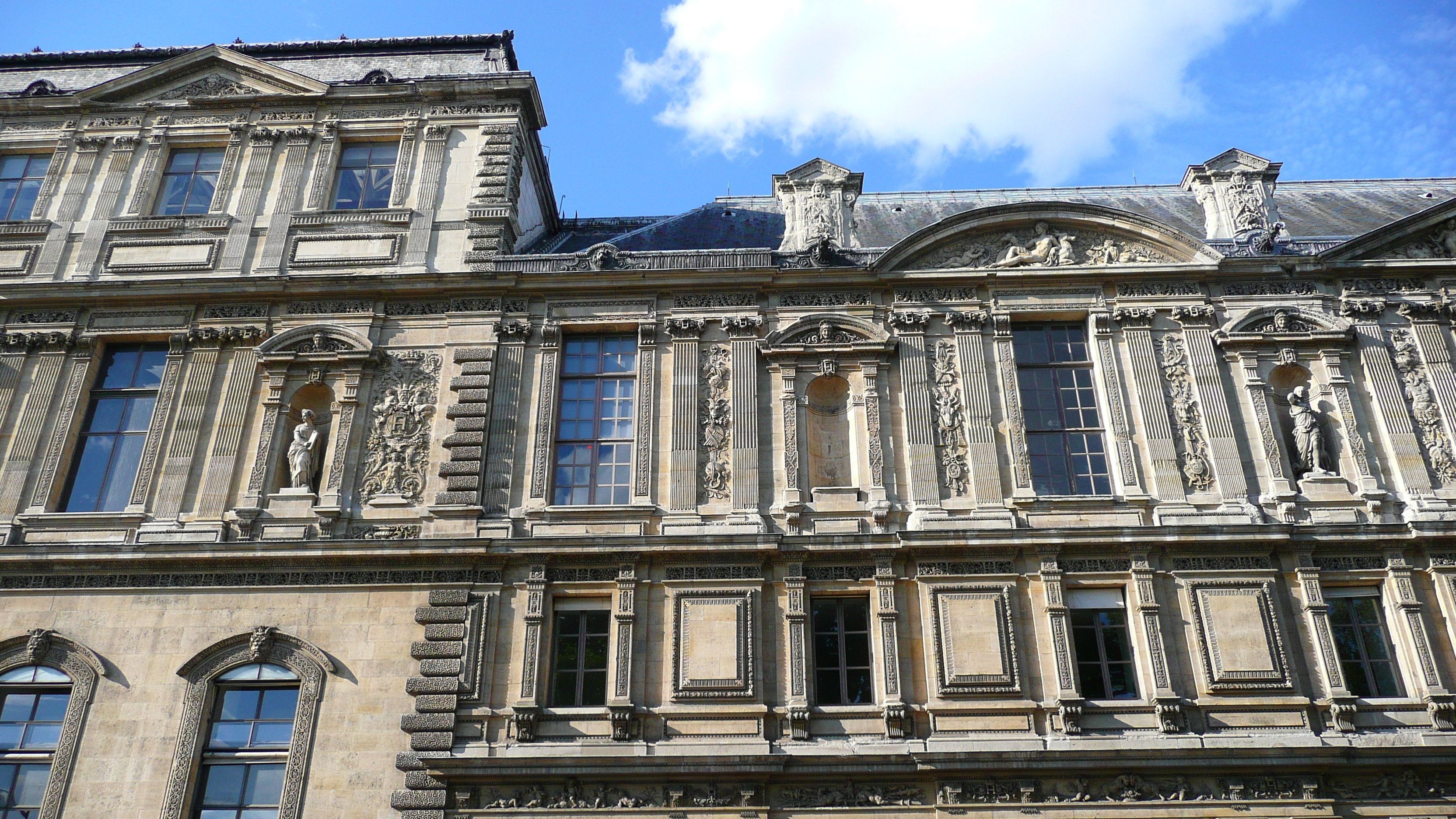 Picture France Paris Louvre Riverside facade of Louvre 2007-07 2 - Around Riverside facade of Louvre