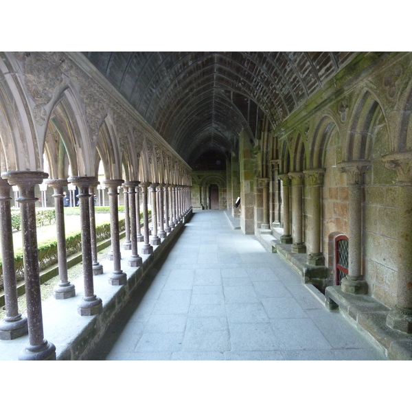 Picture France Mont St Michel Mont St Michel Abbey Cloister 2010-04 24 - Discovery Mont St Michel Abbey Cloister