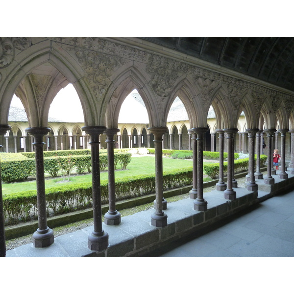 Picture France Mont St Michel Mont St Michel Abbey Cloister 2010-04 1 - History Mont St Michel Abbey Cloister