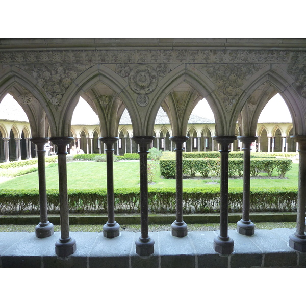 Picture France Mont St Michel Mont St Michel Abbey Cloister 2010-04 80 - History Mont St Michel Abbey Cloister