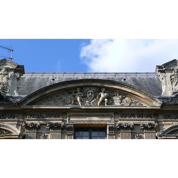 Picture France Paris Louvre Riverside facade of Louvre 2007-07 27 - Center Riverside facade of Louvre