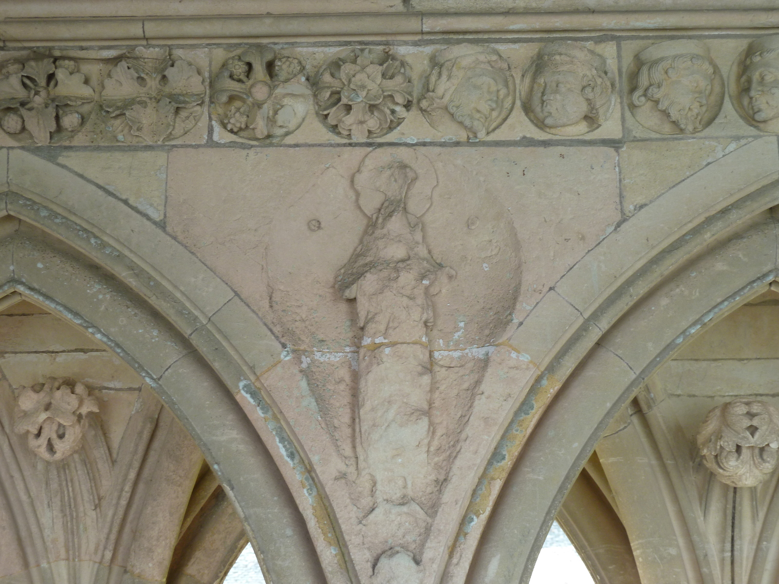 Picture France Mont St Michel Mont St Michel Abbey Cloister 2010-04 46 - Perspective Mont St Michel Abbey Cloister