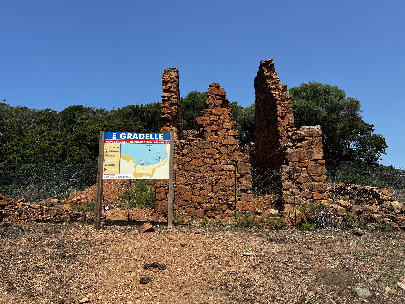 Picture France Corsica Gradelle Beach 2023-06 5 - Road Map Gradelle Beach