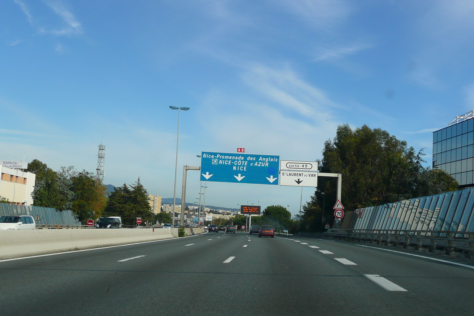 Picture France French Riviera Cagnes sur Mer to Nice road 2007-10 24 - Perspective Cagnes sur Mer to Nice road