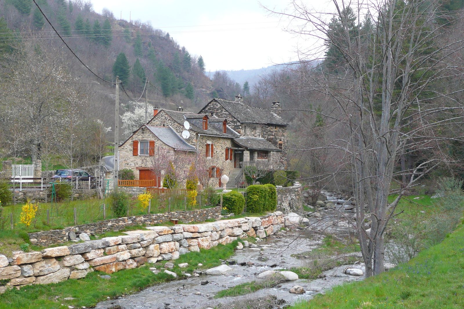 Picture France Cevennes Mountains Cocures to Florac road 2008-04 9 - View Cocures to Florac road