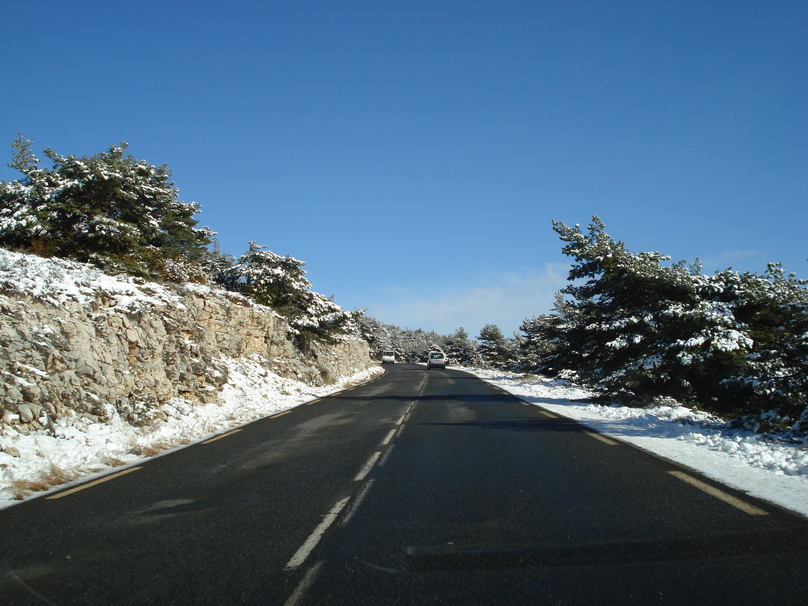 Picture France Coursegoule to Greolieres les neiges road 2007-01 23 - Car Coursegoule to Greolieres les neiges road