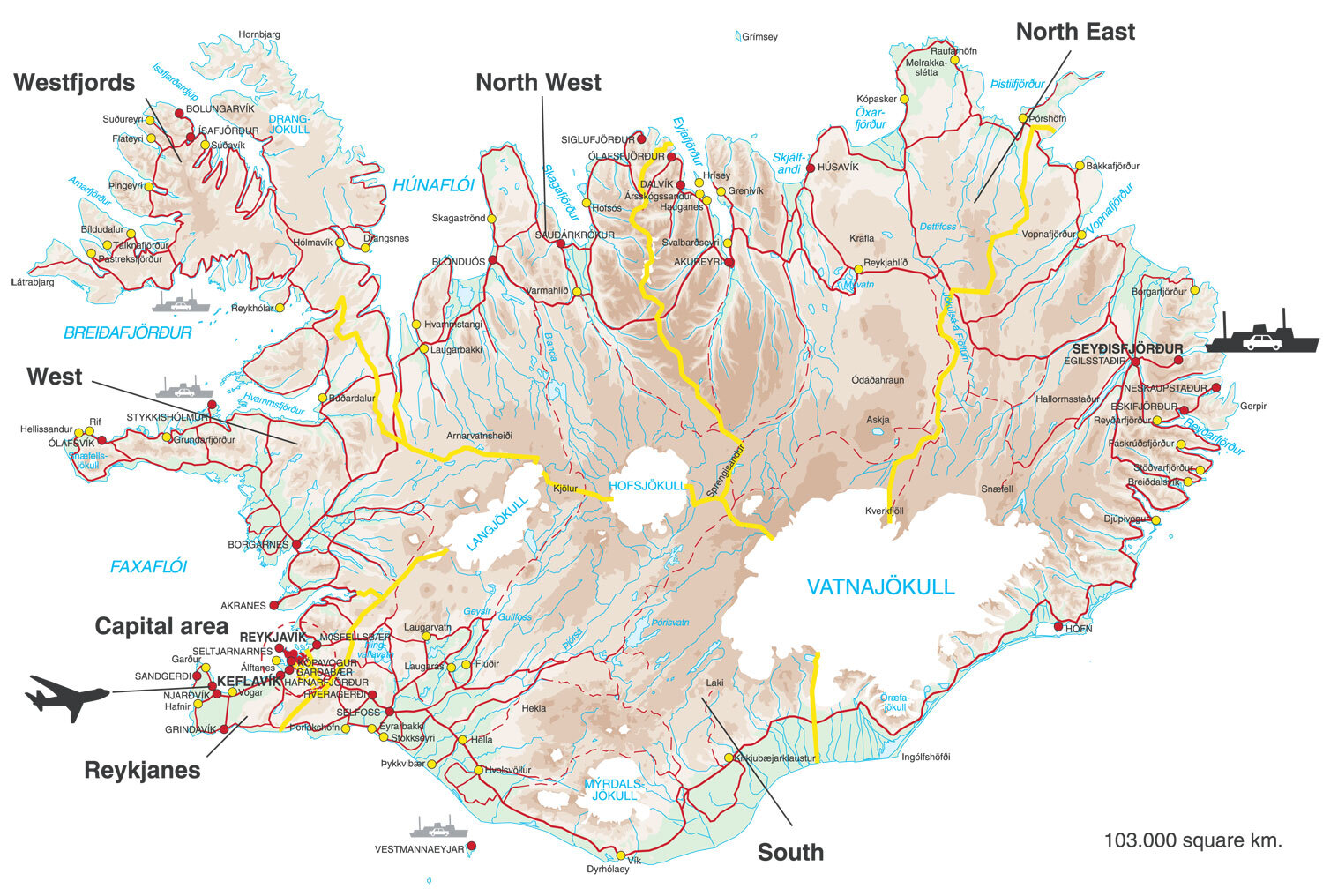 Picture Iceland 2003-06 11 - Road Map Iceland