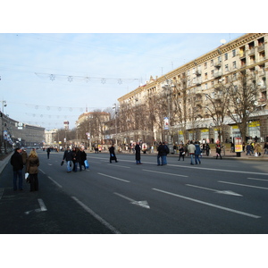 Picture Ukraine Kiev Kreschatyk Street 2007-03 24 - View Kreschatyk Street