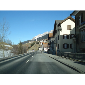 Picture Swiss Chur to St Moritz Road 2007-01 26 - Sight Chur to St Moritz Road