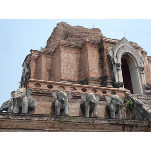 Picture Thailand Chiang Mai Inside Canal Wat Chediluang Varaviharn temple 2006-04 6 - Perspective Wat Chediluang Varaviharn temple