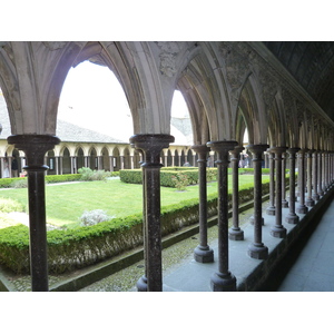 Picture France Mont St Michel Mont St Michel Abbey Cloister 2010-04 17 - Map Mont St Michel Abbey Cloister