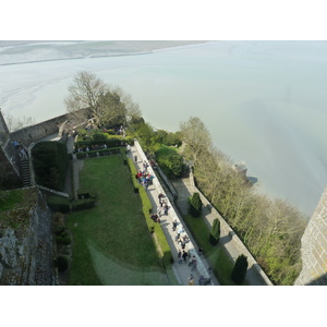 Picture France Mont St Michel Mont St Michel Abbey Cloister 2010-04 0 - Perspective Mont St Michel Abbey Cloister