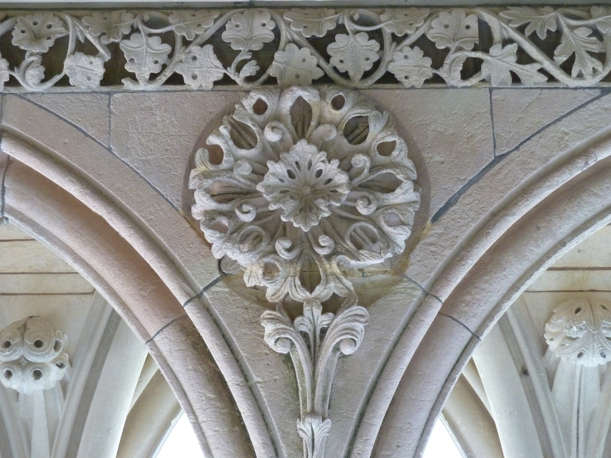 Picture France Mont St Michel Mont St Michel Abbey Cloister 2010-04 13 - Lands Mont St Michel Abbey Cloister