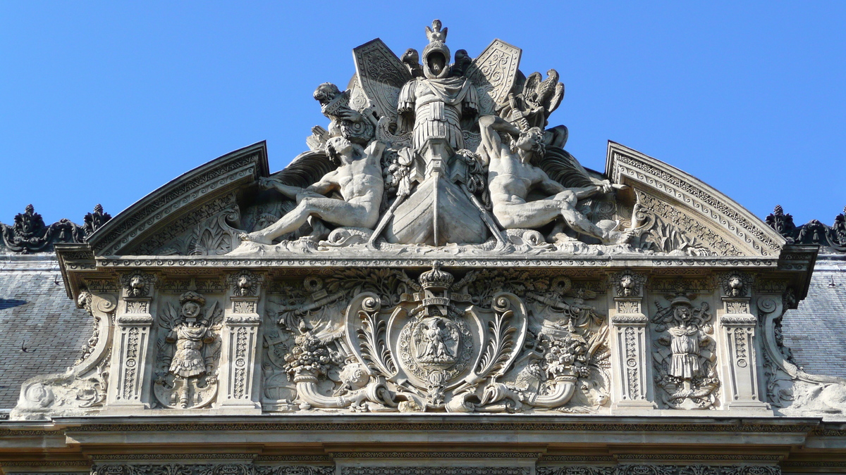 Picture France Paris Louvre Riverside facade of Louvre 2007-07 43 - Street Riverside facade of Louvre