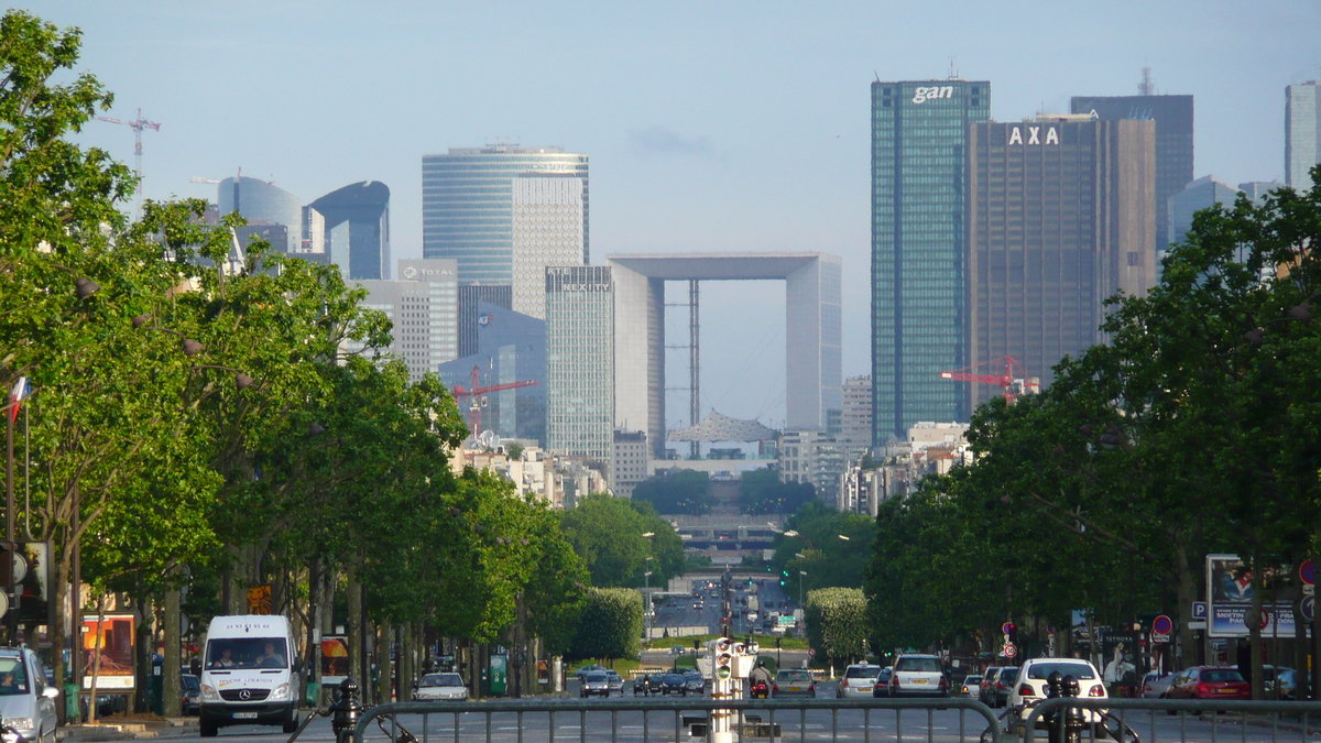 Picture France Paris Etoile and Arc de Triomphe 2007-06 1 - Sunset Etoile and Arc de Triomphe