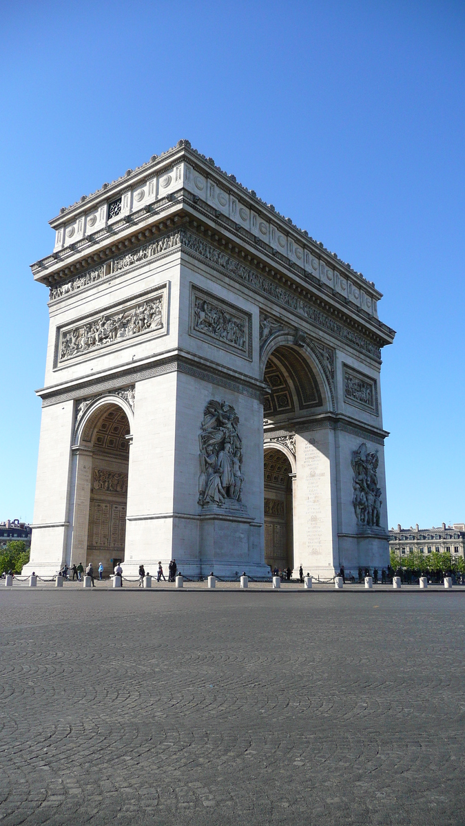 Picture France Paris Etoile and Arc de Triomphe 2007-05 103 - Sunset Etoile and Arc de Triomphe