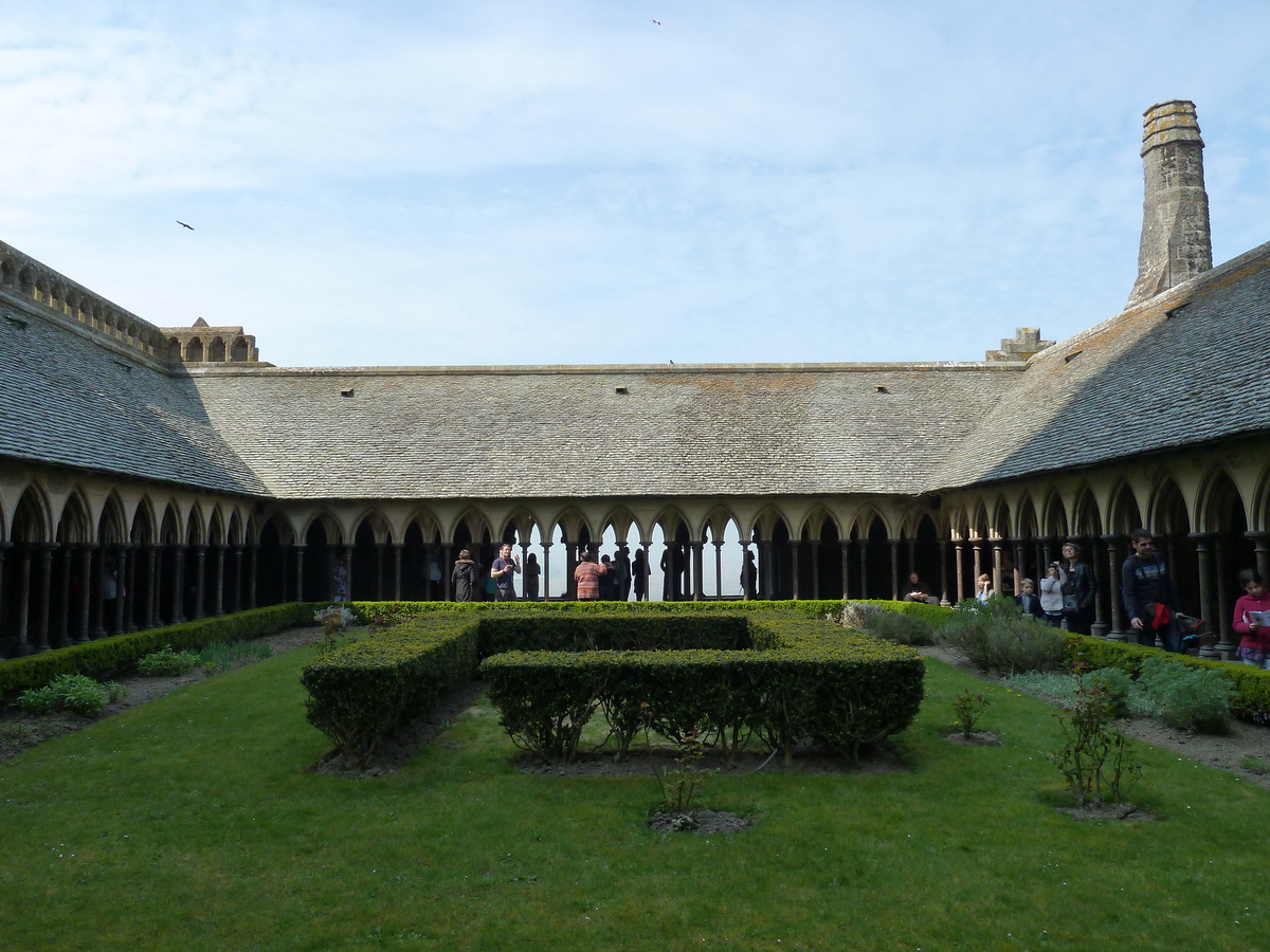 Picture France Mont St Michel Mont St Michel Abbey Cloister 2010-04 83 - Waterfalls Mont St Michel Abbey Cloister