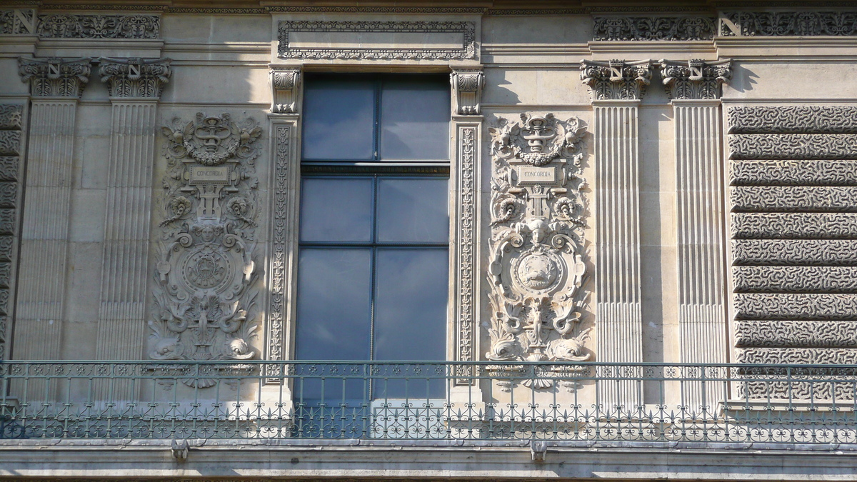 Picture France Paris Louvre Riverside facade of Louvre 2007-07 26 - Summer Riverside facade of Louvre