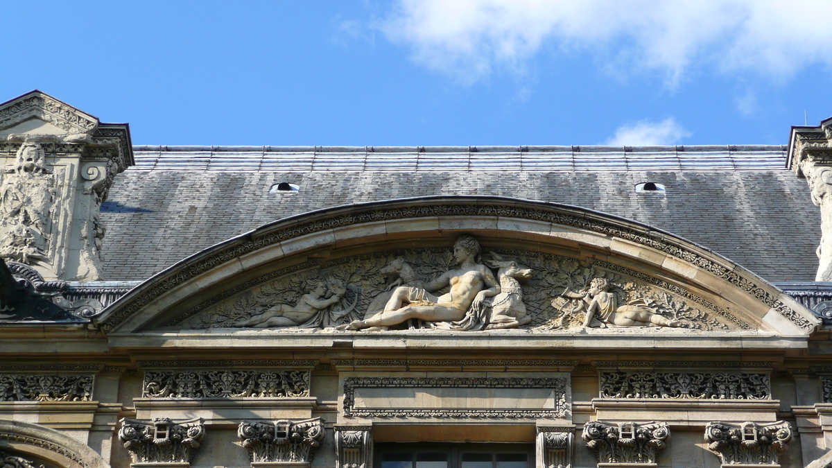 Picture France Paris Louvre Riverside facade of Louvre 2007-07 17 - Weather Riverside facade of Louvre