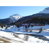 Picture Swiss Pontresina to St Moritz Road 2007-01 8 - Waterfall Pontresina to St Moritz Road