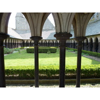 Picture France Mont St Michel Mont St Michel Abbey Cloister 2010-04 37 - Resorts Mont St Michel Abbey Cloister