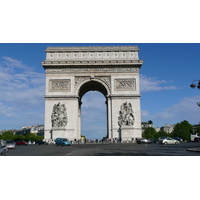 Picture France Paris Etoile and Arc de Triomphe 2007-05 138 - Sunrise Etoile and Arc de Triomphe