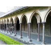 Picture France Mont St Michel Mont St Michel Abbey Cloister 2010-04 88 - Sunset Mont St Michel Abbey Cloister