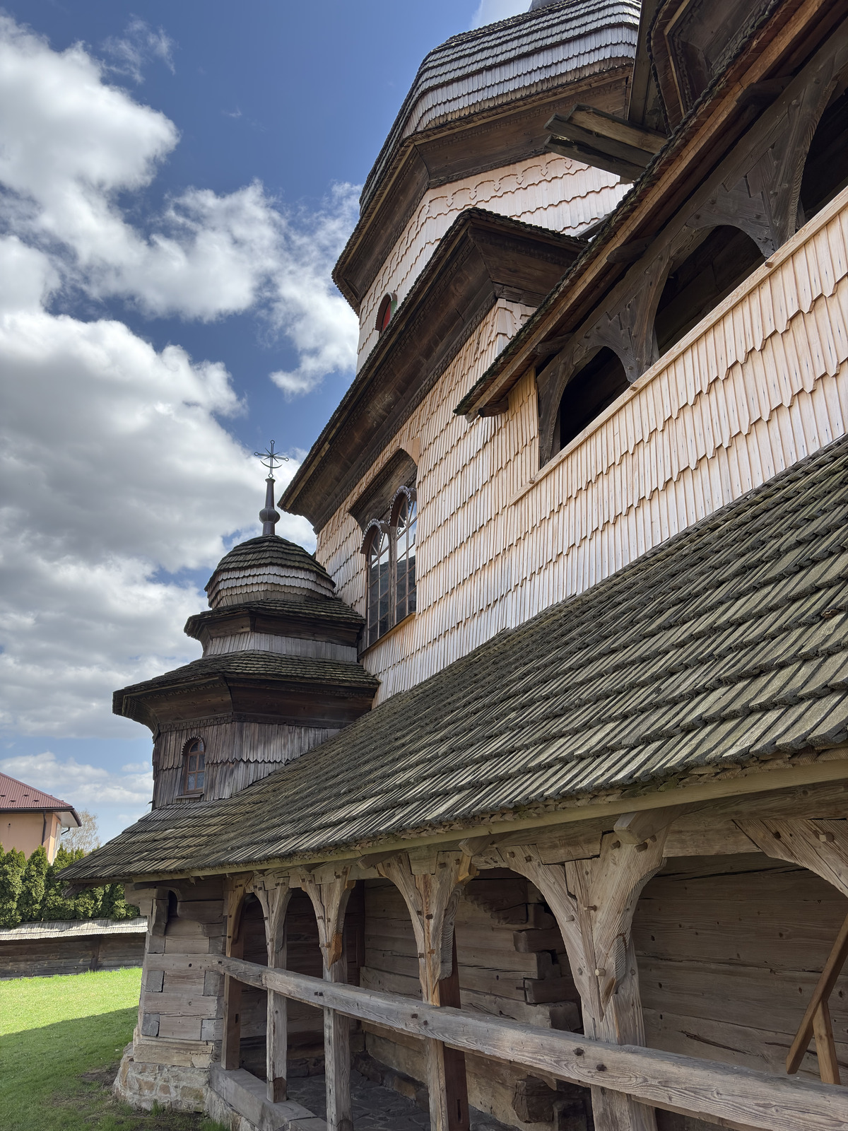 Picture Ukraine Drogobych St. George Wooden Church 2025-04 118 - Perspective St. George Wooden Church