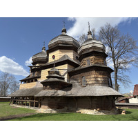 Picture Ukraine Drogobych St. George Wooden Church 2025-04 84 - Sunset St. George Wooden Church